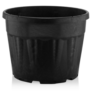 130 Litre Yuvarlak Siyah Saksı 682x496mm – 5 Adet