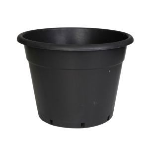 55 Litre Yuvarlak Siyah Saksı 520x395mm – 10 Adet