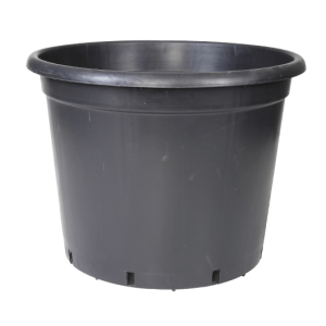 75 Litre Yuvarlak Siyah Saksı 550x440mm – 10 Adet