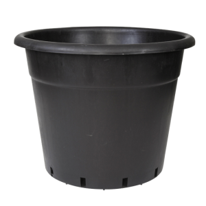 85 Litre Yuvarlak Siyah Saksı 600x585mm – 10 Adet