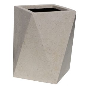 Büyük Beton Prizma Saksı - 50X50X100cm
